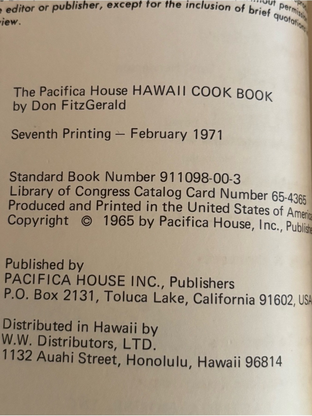 70's "The Pacifica House Hawaii Cook Book" - Traditional Hawaii Recipes and Luau - Picture 3 of 15